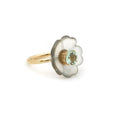 Load image into Gallery viewer, Natural Crystal Carving and Aquamarine 14K gold ring close-up detail - NFJSD-1586