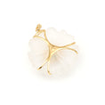 Load image into Gallery viewer, Natural Crystal Carving and Aqua 18K gold pendant side angle - NFJSD-1712