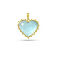 Load image into Gallery viewer, Natural Aqua 18K gold pendant back view - NFJSD-1906