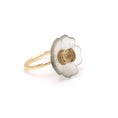 Load image into Gallery viewer, Natural Crystal Carving and Yellow Tourmaline 14K gold ring top view - NFJSD-1551