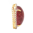 Load image into Gallery viewer, Natural Tourmaline 18K gold pendant back view - NFJSD-1535