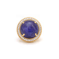 Load image into Gallery viewer, Natural Tanzanite 18K gold ring front view - NFJSD-1531