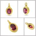 Load image into Gallery viewer, Natural Tourmaline 14K gold pendant top view - NFJSD-1529