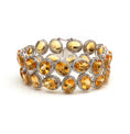 Load image into Gallery viewer, Natural Citrine 18K gold bracelet side angle - NFJSD-1583