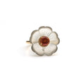 Load image into Gallery viewer, Natural Crystal Carving and Pink Tourmaline 14K gold ring front view - NFJSD-1553