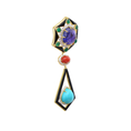 Load image into Gallery viewer, Natural Black Onyx and Coral 18K gold pendant lifestyle shot - NFJSD-1821