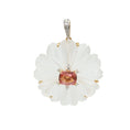 Load image into Gallery viewer, Natural Crystal Carving and Tourmaline 18K gold pendant back view - NFJSD-1725