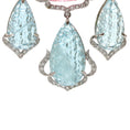 Load image into Gallery viewer, Natural Aqua and Tourmaline 18K gold necklace back view - NFJSD-1679