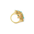 Load image into Gallery viewer, Natural Rubellite and Mix Tourmaline 18K gold ring top view - NFJSD-1628