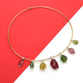 Load image into Gallery viewer, Natural Tourmaline 14K gold necklace back view - NFJSD-1468
