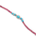Load image into Gallery viewer, Natural Turquoise and Tourmaline 18K gold necklace close-up detail - NFJSD-1960