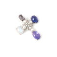 Load image into Gallery viewer, Natural Moonstone and Tanzanite 14K gold pendant side angle - NFJSD-1866