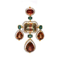 Load image into Gallery viewer, Natural Mix Tourmaline 18K gold pendant back view - NFJSD-1611