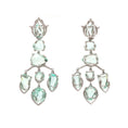 Load image into Gallery viewer, Natural Emerald 18K gold earrings top view - NFJSD-1613