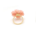 Load image into Gallery viewer, Natural Pink Opal and Tourmaline Oval 14K gold ring top view - NFJSD-1567