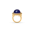 Load image into Gallery viewer, Natural Tanzanite 18K gold ring on-hand view - NFJSD-1532