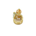 Load image into Gallery viewer, Natural Pink & Green Amethyst and Citrine 14K gold ring top view - NFJSD-1838