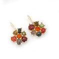 Load image into Gallery viewer, Natural Spinel 18K gold earrings front view - NFJSD-1577
