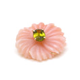 Load image into Gallery viewer, Natural Pink Opal and Tourmaline 14K gold pendant close-up detail - NFJSD-1745