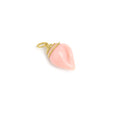 Load image into Gallery viewer, Natural Crystal Carving Shell and Pink Opal Carving Shel 18K gold charm close-up detail - NFJSD-1386