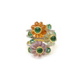 Load image into Gallery viewer, Natural Pink & Green Amethyst and Citrine 14K gold ring close-up detail - NFJSD-1838