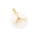 Load image into Gallery viewer, Natural Crystal Carving and Tourmaline 18K gold pendant top view - NFJSD-1711