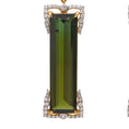 Load image into Gallery viewer, Natural Mix Tourmaline 18K gold earrings side angle - NFJSD-1614