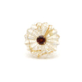 Load image into Gallery viewer, Natural Rotile and Tourmaline 14K gold ring back view - NFJSD-1620
