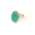 Load image into Gallery viewer, Natural Emerald 18K gold ring close-up detail - NFJSD-1927