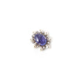 Load image into Gallery viewer, Natural Tanzanite and Pearl 18K gold pendant side angle - NFJSD-1981