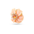 Load image into Gallery viewer, Natural Peach Opal and Spessartite 18K gold pendant back view - NFJSD-1862