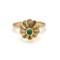 Load image into Gallery viewer, Natural Citrine and Emerald 14K gold ring back view - NFJSD-1683