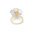 Load image into Gallery viewer, Natural Crystal Carving and Pink Tourmaline 14K gold ring back view - NFJSD-1555