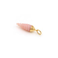Load image into Gallery viewer, Natural Pink Opal Carving Spiral Shall 14K gold charm top view - NFJSD-1339