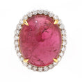 Load image into Gallery viewer, Natural Tourmaline 18K gold pendant top view - NFJSD-1535