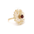 Load image into Gallery viewer, Natural Rotile and Tourmaline 14K gold ring top view - NFJSD-1620