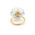 Load image into Gallery viewer, Natural Crystal Carving and Aquamarine 14K gold ring top view - NFJSD-1586