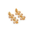 Load image into Gallery viewer, Natural Citrine and Tourmaline 18K gold earrings back view - NFJSD-1800