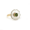 Load image into Gallery viewer, 14k Gold Crystal Craving And Green Tourmaline Gemstone Ring

