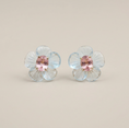 Load image into Gallery viewer, Natural Blue Topaz & Peach Tourmaline 14K Solid Gold Earrings | Handcrafted Fine Jewelry
