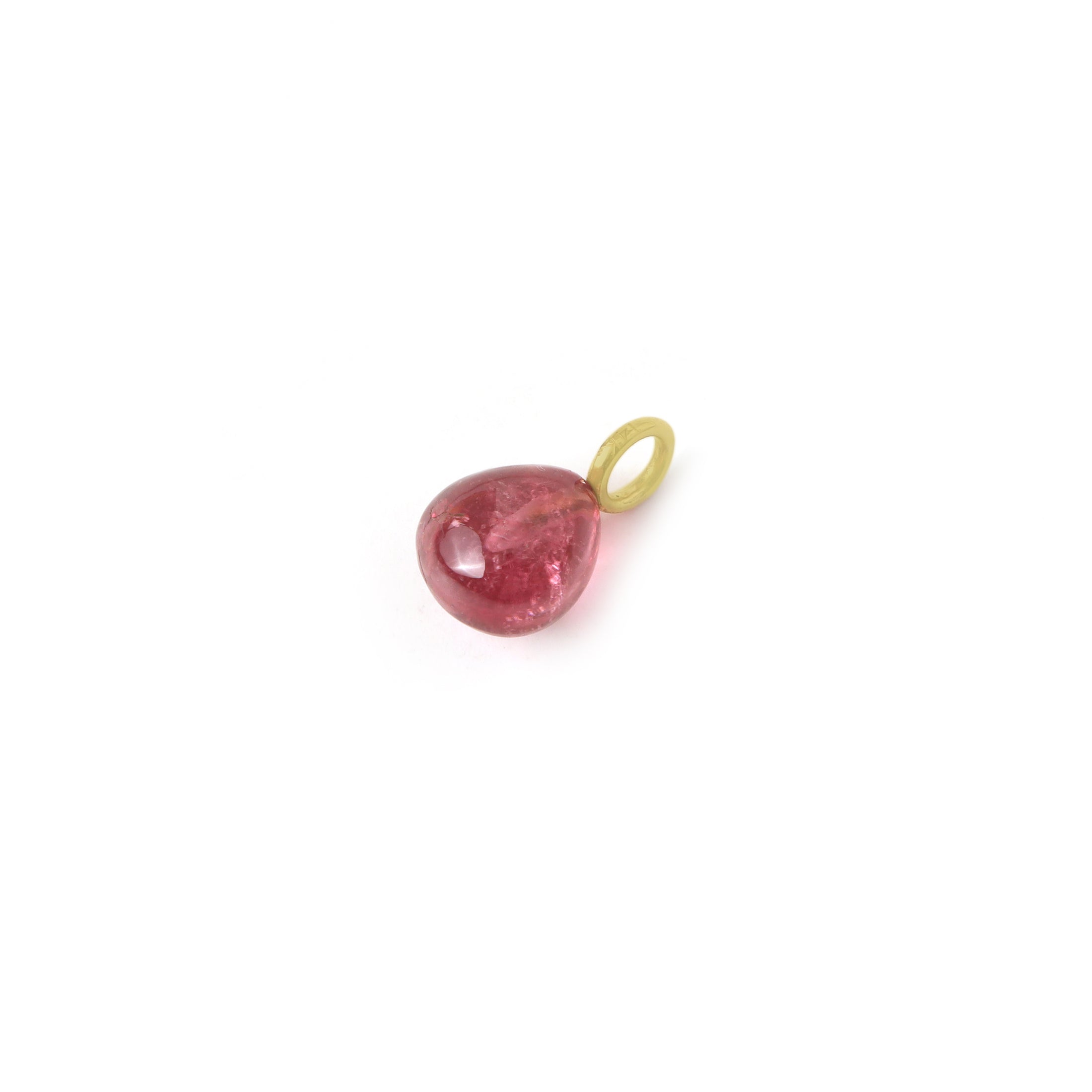 Natural Tourmaline 14K gold pendant top view - NFJSD-1961