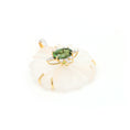 Load image into Gallery viewer, Natural Crystal Carving and Tourmaline 18K gold pendant close-up detail - NFJSD-1709
