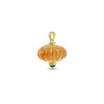 Load image into Gallery viewer, Natural Citrine and Emerald 14K gold pendant close-up detail - NFJSD-1987
