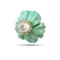Load image into Gallery viewer, Natural Turquoise and Goshenite 14K gold pendant / brooch close-up detail - NFJSD-1940
