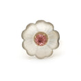 Load image into Gallery viewer, Natural Crystal Carving and Pink Tourmaline 14K gold ring side angle - NFJSD-1556
