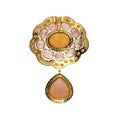 Load image into Gallery viewer, Natural Opal and Tourmaline 18K gold pendant close-up detail - NFJSD-1675
