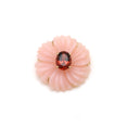 Load image into Gallery viewer, Natural Pink Opal and Tourmaline 14K gold pendant back view - NFJSD-1744
