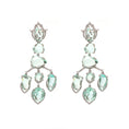 Load image into Gallery viewer, Natural Emerald 18K gold earrings back view - NFJSD-1613
