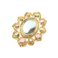 Load image into Gallery viewer, Natural Aquamarine and Tourmaline 18K gold pendant side angle - NFJSD-1457
