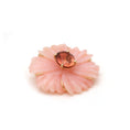 Load image into Gallery viewer, Natural Pink Opal and Tourmaline 14K gold pendant side angle - NFJSD-1746

